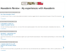 Tablet Screenshot of maxoderm-review.blogspot.com