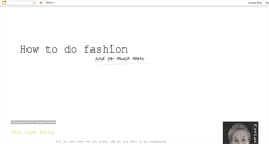 Desktop Screenshot of howtodofashion.blogspot.com