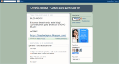 Desktop Screenshot of livrariaadeptus.blogspot.com