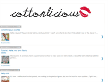 Tablet Screenshot of cottonlicious.blogspot.com