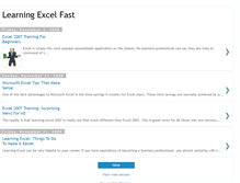 Tablet Screenshot of learningexcelfast.blogspot.com