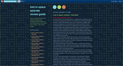 Desktop Screenshot of lostinspacereviews.blogspot.com