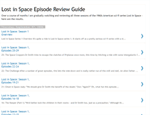 Tablet Screenshot of lostinspacereviews.blogspot.com