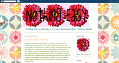 Desktop Screenshot of nothing-easy.blogspot.com