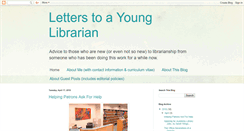 Desktop Screenshot of letterstoayounglibrarian.blogspot.com