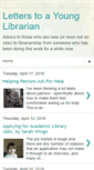 Mobile Screenshot of letterstoayounglibrarian.blogspot.com