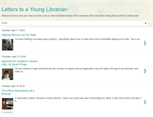 Tablet Screenshot of letterstoayounglibrarian.blogspot.com