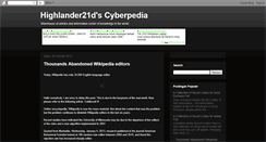 Desktop Screenshot of cyberpedia-highlander21d.blogspot.com