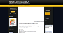 Desktop Screenshot of forumlowongankerja.blogspot.com