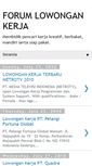 Mobile Screenshot of forumlowongankerja.blogspot.com