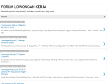 Tablet Screenshot of forumlowongankerja.blogspot.com