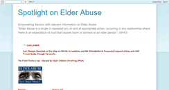 Desktop Screenshot of elder-abuse-spotlight.blogspot.com