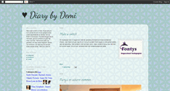 Desktop Screenshot of diarybydemi.blogspot.com
