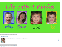 Tablet Screenshot of lifewith4kiddos.blogspot.com