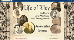 Desktop Screenshot of lifeofrileyancestry.blogspot.com