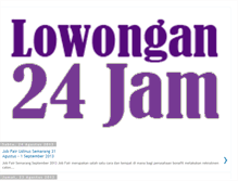 Tablet Screenshot of lowongan24jam.blogspot.com