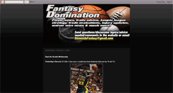 Desktop Screenshot of fantasydomination.blogspot.com