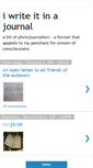 Mobile Screenshot of iwriteitinajournal.blogspot.com