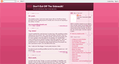 Desktop Screenshot of donteatoffthesidewalk.blogspot.com