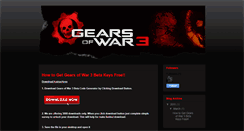 Desktop Screenshot of gearsofwar3betakeys.blogspot.com