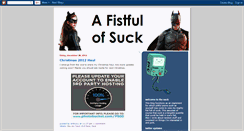 Desktop Screenshot of afistfulofsuck.blogspot.com