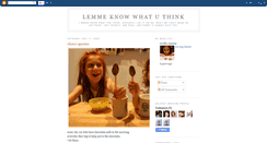 Desktop Screenshot of lemmeknowwhatuthink.blogspot.com