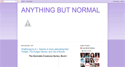 Desktop Screenshot of anythingbutnormal-juliewallace.blogspot.com