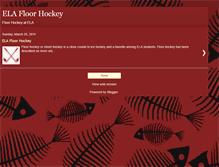Tablet Screenshot of earlylightfloorhockey.blogspot.com