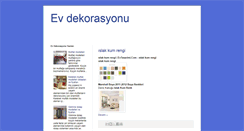 Desktop Screenshot of evdekorasyonmobilya.blogspot.com