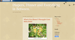 Desktop Screenshot of diapersanddinner.blogspot.com