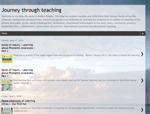 Tablet Screenshot of journeythroughteaching.blogspot.com