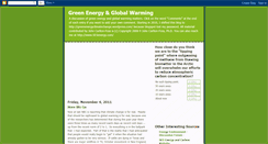 Desktop Screenshot of greenenergyglobalwarming.blogspot.com