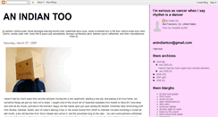 Desktop Screenshot of anindiantoo.blogspot.com