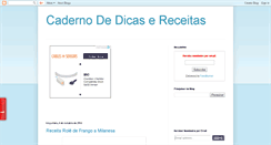 Desktop Screenshot of cadernodedicasereceitas.blogspot.com