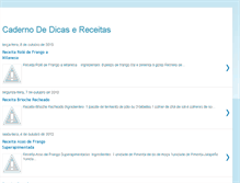 Tablet Screenshot of cadernodedicasereceitas.blogspot.com