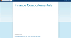 Desktop Screenshot of finance-comportementale.blogspot.com