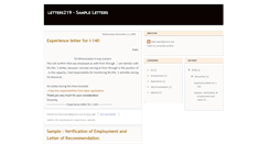 Desktop Screenshot of letters219.blogspot.com