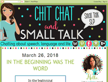 Tablet Screenshot of chitchatandsmalltalk.blogspot.com