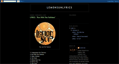 Desktop Screenshot of lemonsunlyrics.blogspot.com