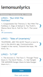 Mobile Screenshot of lemonsunlyrics.blogspot.com