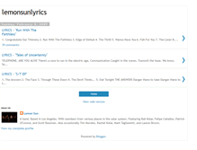 Tablet Screenshot of lemonsunlyrics.blogspot.com