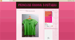 Desktop Screenshot of princesshannaboutique.blogspot.com