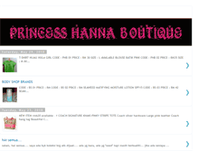 Tablet Screenshot of princesshannaboutique.blogspot.com