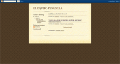 Desktop Screenshot of elequipopesadilla.blogspot.com