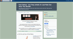 Desktop Screenshot of foot--tattoos.blogspot.com