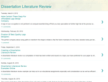 Tablet Screenshot of dissertationliteraturereview.blogspot.com