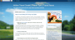 Desktop Screenshot of airline-travel-deals.blogspot.com