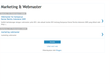 Tablet Screenshot of marketingwebmaster.blogspot.com