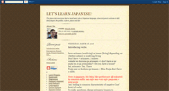 Desktop Screenshot of lets-learn-japanese.blogspot.com