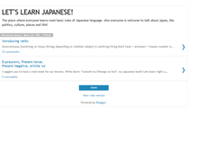 Tablet Screenshot of lets-learn-japanese.blogspot.com